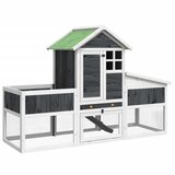  Kavez za zečeve sivi 170 x 63 x 113 cm od masivne borovine | Eponuda.com