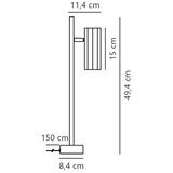 Nordlux Stona lampa ALANIS 1xGU10/15W/230V crna | Eponuda.com