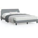 vidaXL Posteljni okvir z vzglavjem svetlo siv 140x200 cm blago | Shoptok.si