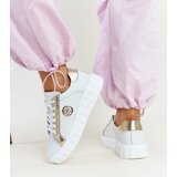Gemre White leather sneakers on a chunky sole Viera | Shoptok.si