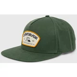 Quiksilver Bombažna bejzbolska kapa zelena barva