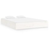  The Living Store Posteljni okvir bel trden les 200x200 cm - Posteljni Okvir, (21454802) | Shoptok.si