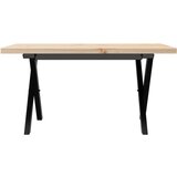  Stolić za kavu X-oblika 80x50x40,5 cm od borovine i čelik | shoptok.hr
