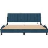  Okvir kreveta s LED-om bez madraca Hanko plavi 180 x 200 cm baršunasti | shoptok.hr