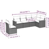  6-dijelni set vrtnih sofa od poliratana s jastucima sivi | shoptok.hr