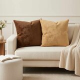  Presvlaka za jastuk 6 kom. HEERLEN Sivosmeđa 60 x 60 cm Flanel | shoptok.hr