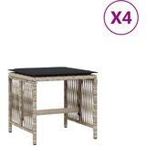 Maison Chic Vrtni stolčki - Vrtni stoli z blazinami 4 kosi sv. sivi 41x41x36 cm PE ratan JS1140, (21877705) Cene