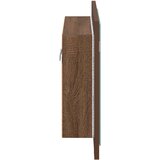  LED ormarić s ogledalom smeđa boja hrasta 60x12x45 cm drveni | shoptok.hr