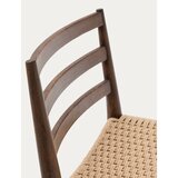 Kave Home Smeđa/u prirodnoj boji barska stolica od punog hrasta (visine sjedala 70 cm) Analy – | shoptok.hr