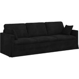 vidaXL Sofa Crna 228 x 78 x 80 cm Baršun | shoptok.hr