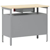  Radni stol s ladicama s policom Crvena i siva 100 x 55 x 85 cm | shoptok.hr
