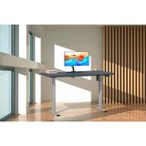 MID.YOU Pisalna Miza E-lona, Antracit, Srebrna, 110x50cm | Shoptok.si