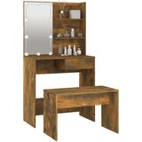  Set toaletnog stolića LED boja hrasta od konstruiranog drva | shoptok.hr