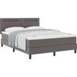Box Okvir postelje z vzmetnico Siva 140 x 200 cm Umetna koža, (5000022692) | Shoptok.si