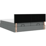 vidaXL Otomanski posteljni okvir z vzmetnicami siv 160x200 cm blago | Shoptok.si