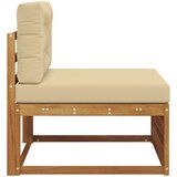  Vanjska srednja sofa Čvrsto drvo akacije Prirodna | shoptok.hr
