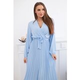 Kesi Włoski Dress tied with a pleated hem blue | ePonuda.com