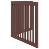  Vrata za pse s 2 panela sklopiva smeđa 160 cm od drva topole | shoptok.hr