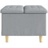  Otoman za pohranu Svijetlo siva 60 x 60 x 45 cm tkanina - Svjetlosiva 60 cm tkanina | shoptok.hr