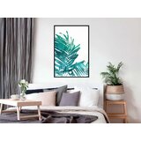  Poster - Teal Palm on White Background 30x45 | shoptok.hr