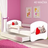  Dječji krevet ACMA s motivom, bočna bijela + ladica 160x80 cm 40 Mačka | shoptok.hr