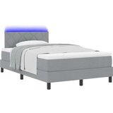  Postelja z vzmetnico z vzmetnico Svetlo siva 120 x 190 cm blago, (5000128445) | Shoptok.si
