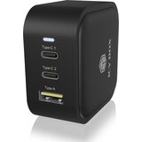 Icybox IB-PS1030-PD 3-portni USB-C/A 65W GaN polnilec | Shoptok.si