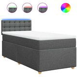 Maison Chic Box spring postelja - Vzmetna postelja z vzmetnico temno siva 90x200 cm blago SL18313, (21894010) | Shoptok.si