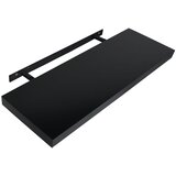  Plutajuće zidne police 2 kom crne 100 x 20 x 3,8 cm | Eponuda.ba