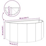  Cvetlično korito srebrna 90 x 45 x 35 cm Nerjaveče jeklo, (5000207608) | Shoptok.si