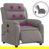 Maison Chic Električni masažni naslanjač - Relax naslanjač taupe blago, (22134535) | Shoptok.si
