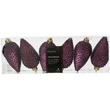 Dekordom Novogodišnji set šišarki za jelku 6pcs 8cm 028677 - Dark mauve - KMG Dekordom Novogodišnji set šišarki za jelku 6pcs 8cm 028677 - Dark mauve - KMG Slike