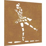  Vrtni zidni ukras 55 x 55 cm čelik COR-TEN s uzorkom balerine | Eponuda.com