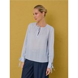 Sinsay Pamučna košulja s ukrasnim vezicama | shoptok.hr