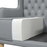  Stolica s visokim naslonom prošivena gumbima Svjetlosiva | shoptok.hr