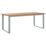  Stol za vrt Siva 200 x 90 x 75 cm Čvrsto drvo akacije | shoptok.hr