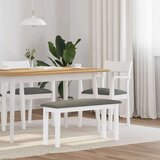 vidaXL Klupa 90 cm bijela puna drvena guma | shoptok.hr