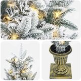 Mini božićno drvce 120 cm 100 LED lampica Topla bijela PVC i PE | shoptok.hr