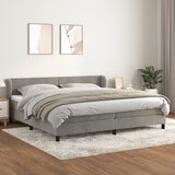 The Living Store Box spring postelja z vzmetnico svetlo siva 200x200 cm žamet - Box Spring Postelja, (21488964) Cene