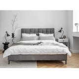 Miuform Siva oblazinjena zakonska postelja z letvenim dnom 160x200 cm Eve – | Shoptok.si