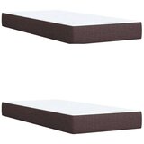 vidaXL Box spring postelja z vzmetnico temno rjav 200x200 cm blago, (21304377) | Shoptok.si