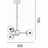  Luster na šipci PUFF 3xE27/40W/230V mesing | Eponuda.com