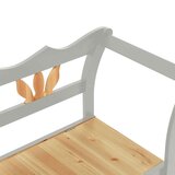 vidaXL klupa siva 107 x 45 x 75 5 cm od masivne jelovine | shoptok.hr