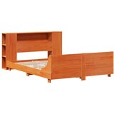  Posteljni okvir brez vzmetnice vošč. rjav 150x200 cm borovina | Shoptok.si