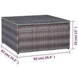 Poli 8-dijelna vrtna garnitura od poliratana s jastucima siva | shoptok.hr