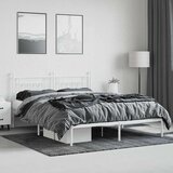  Metalni okvir za krevet s uzglavljem bijeli 160x200 cm | shoptok.hr
