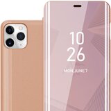 Cadorabo Case, združljiv z Apple v Kunzit Pink - Clear View Zrcalo Zaščitni pokrov s funkcijo stojala 360 stopinj zaščita, (20568688) Cene