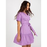 Fashion Hunters Light purple flowing dress with frills | Shoptok.si