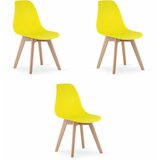  KITO stolica žuta / prirodne noge x 3 | shoptok.hr