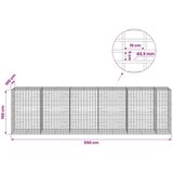  Gabion s žicom debljine 3,5 mm i mrežom 5x10 cm 550x100x150 cm | shoptok.hr
